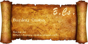 Buzásy Csaba névjegykártya